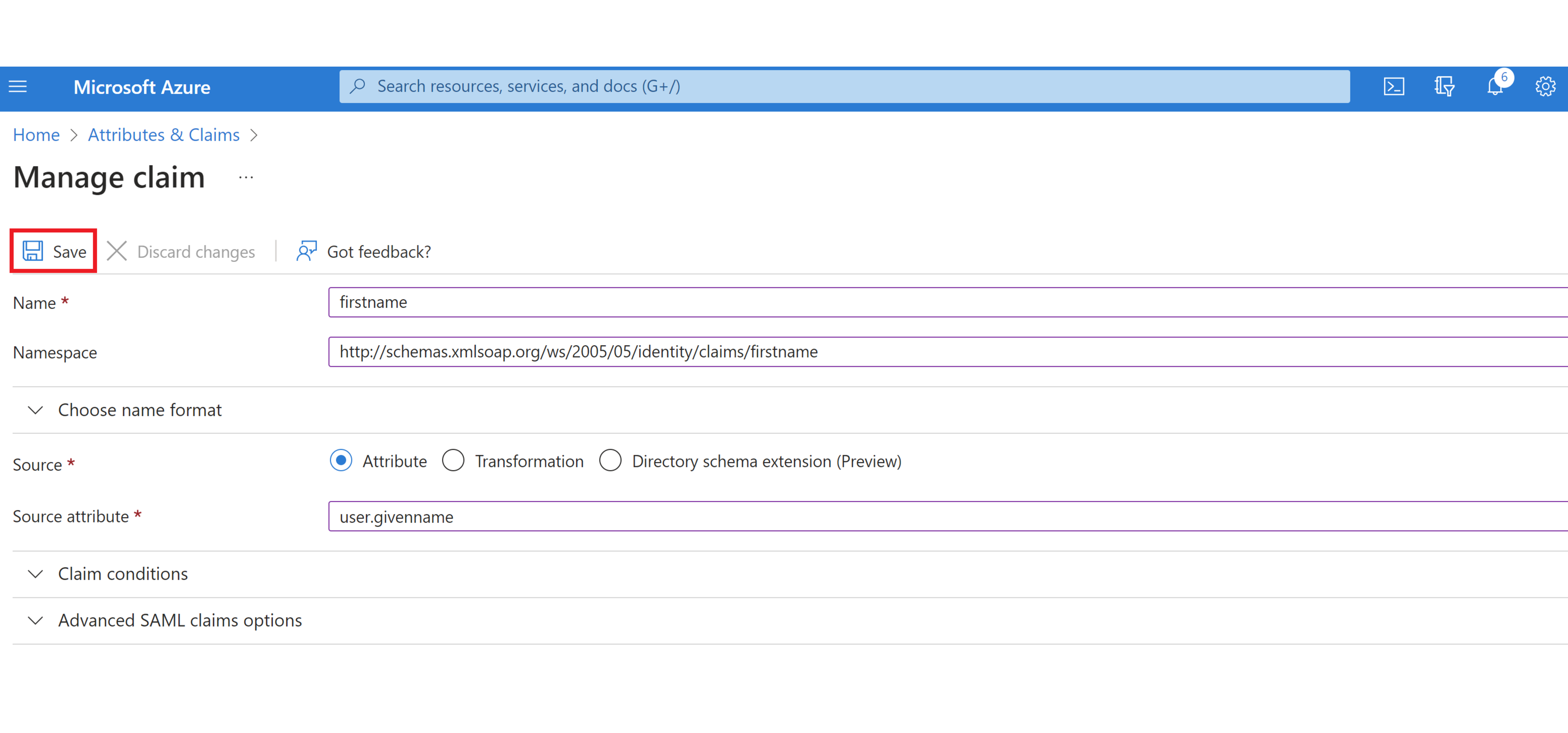 SSO config step 10