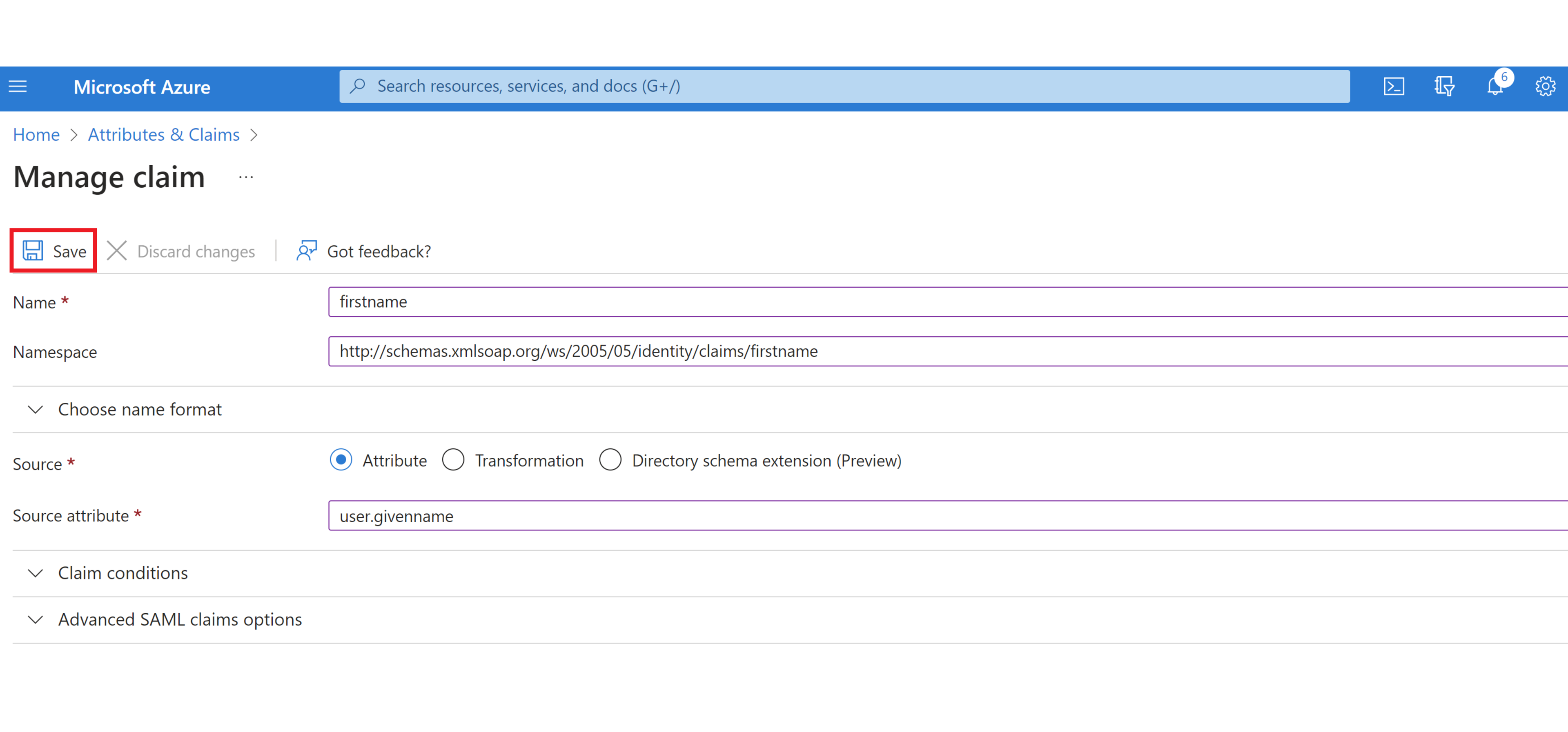 SSO config step 10