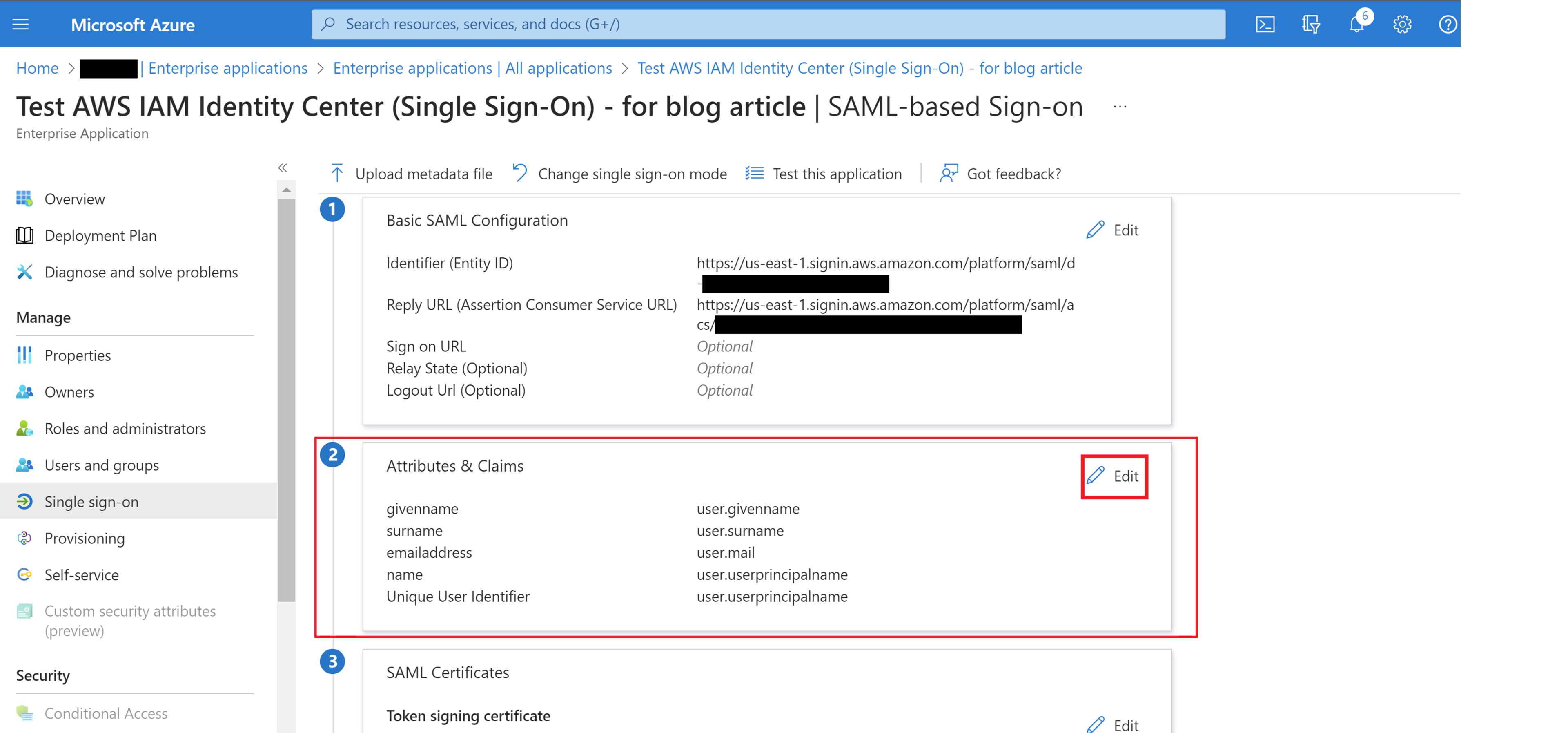 SSO config step 4