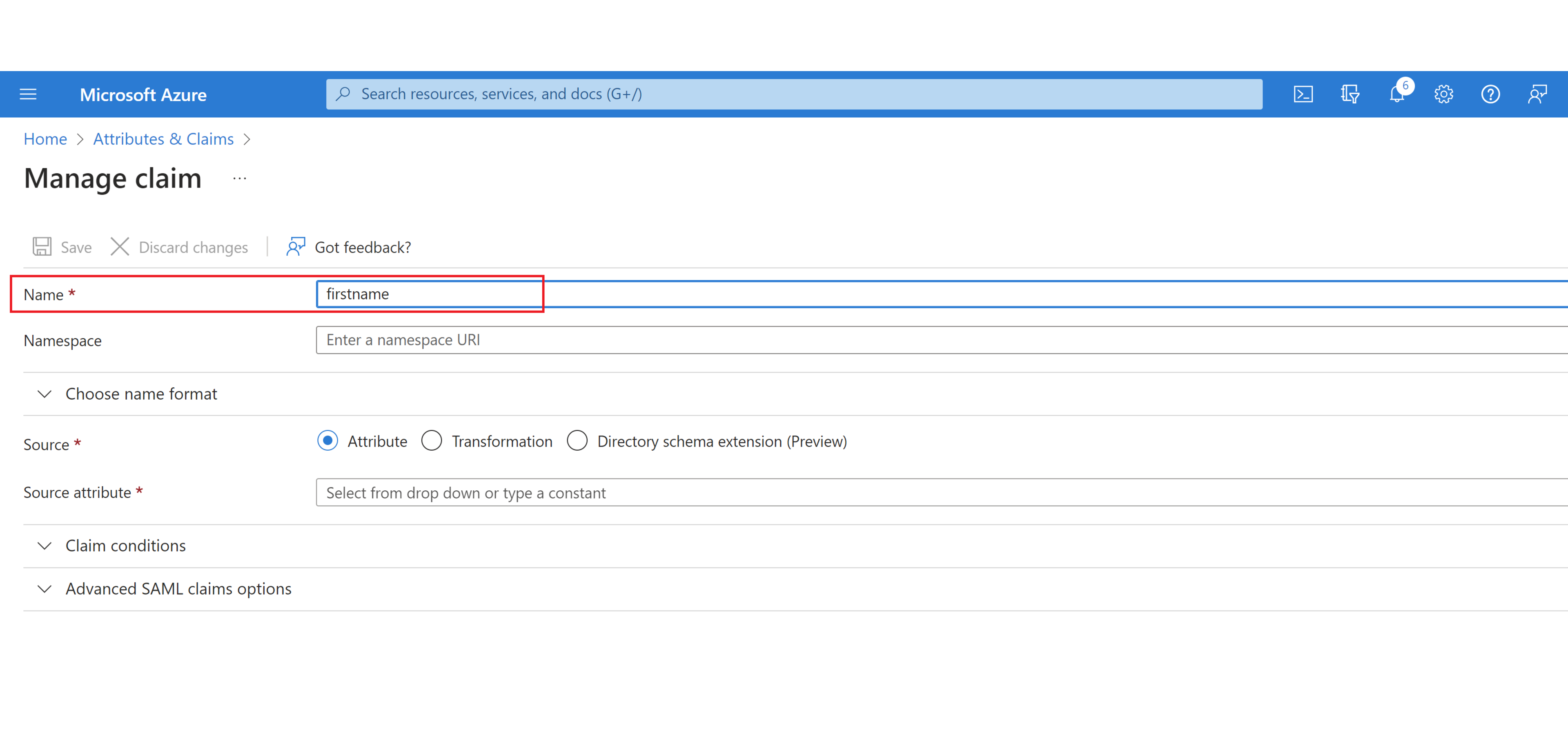 SSO config step 6