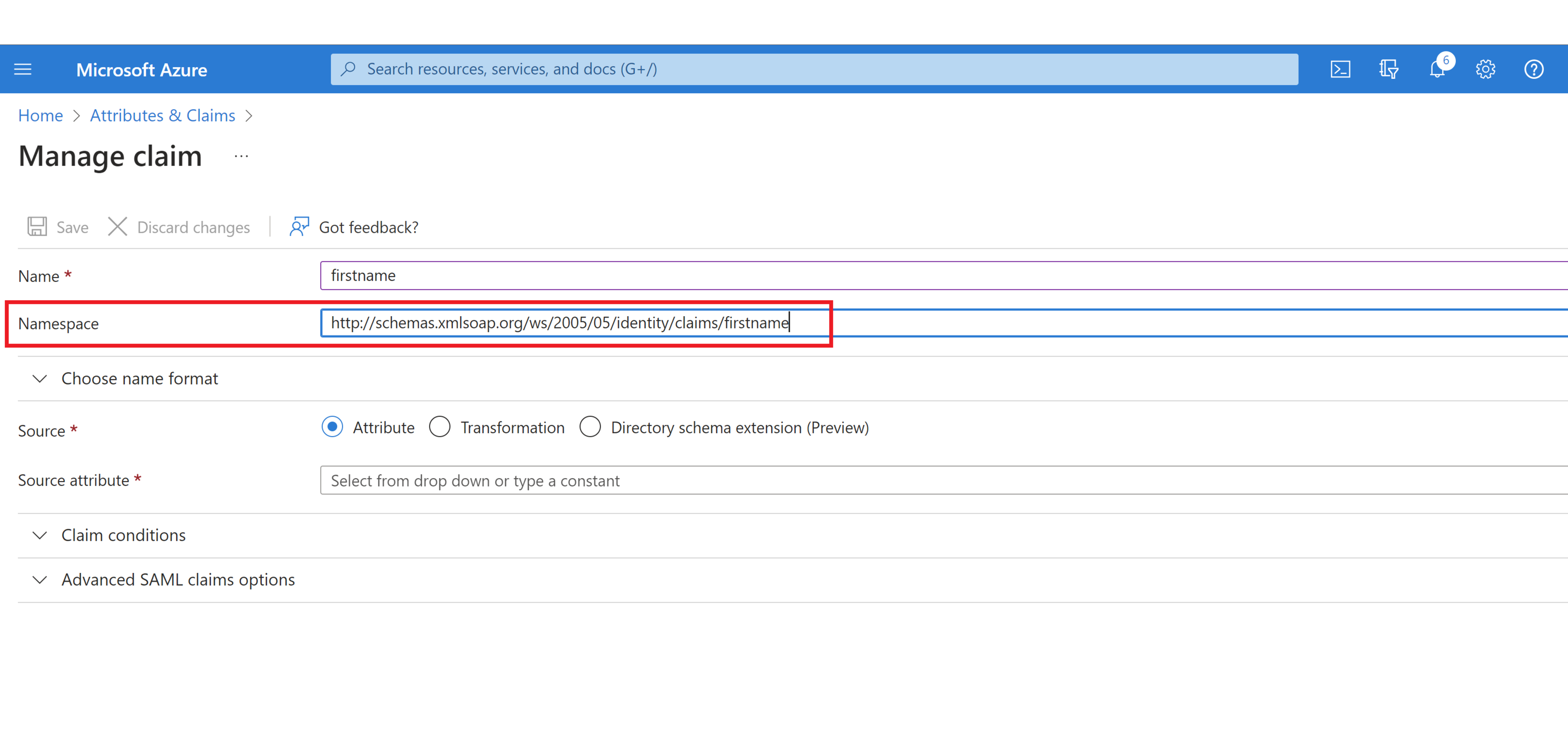 SSO config step 7