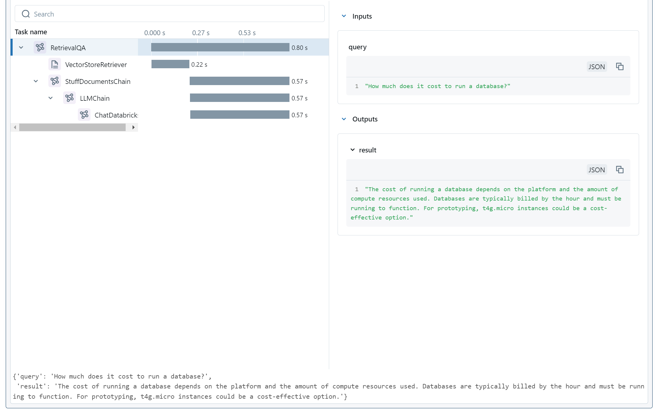 Tracing widget